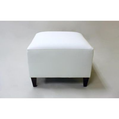 Image two of Signature White Ottoman 2' Square